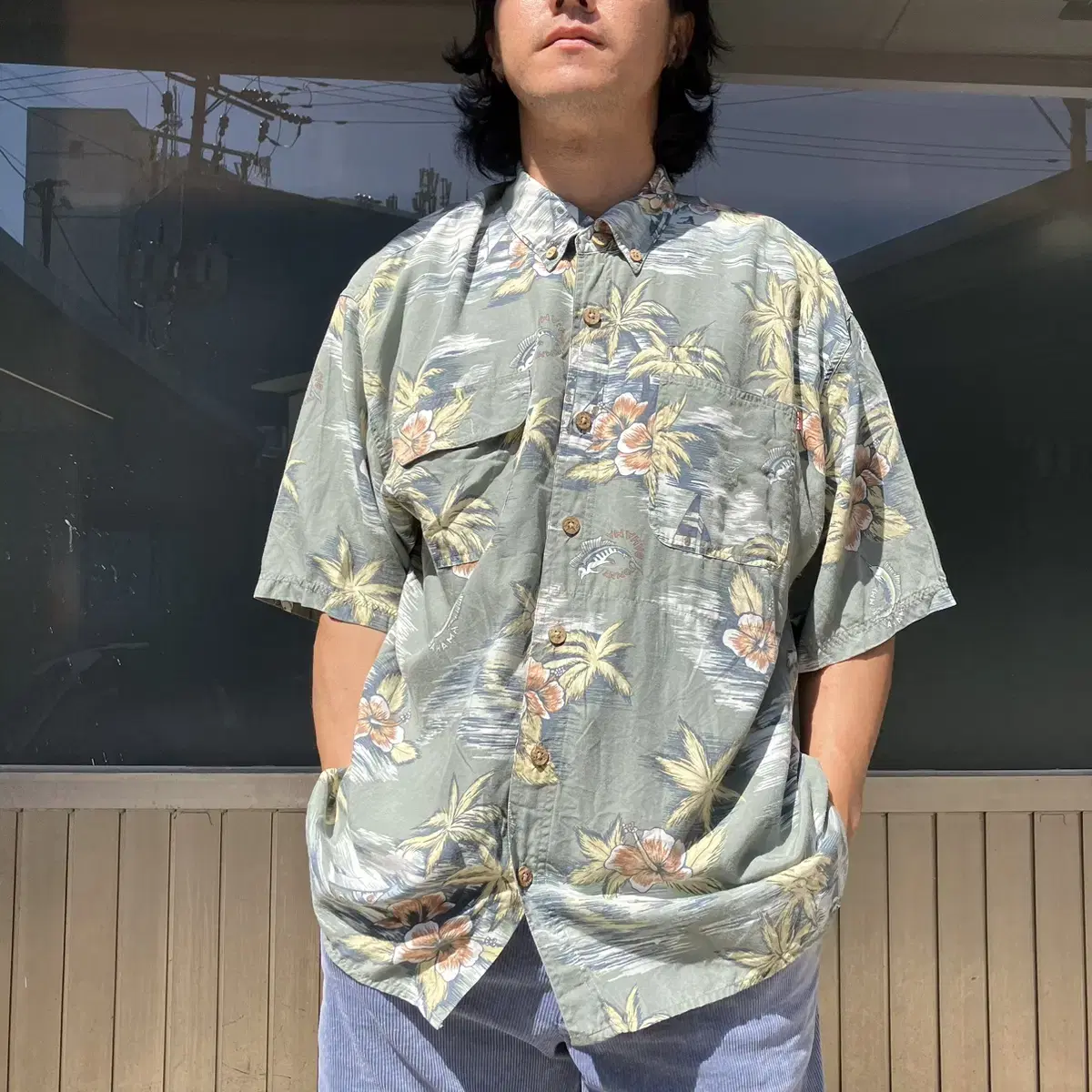 Tommy Bahama 하와이안 셔츠 XL