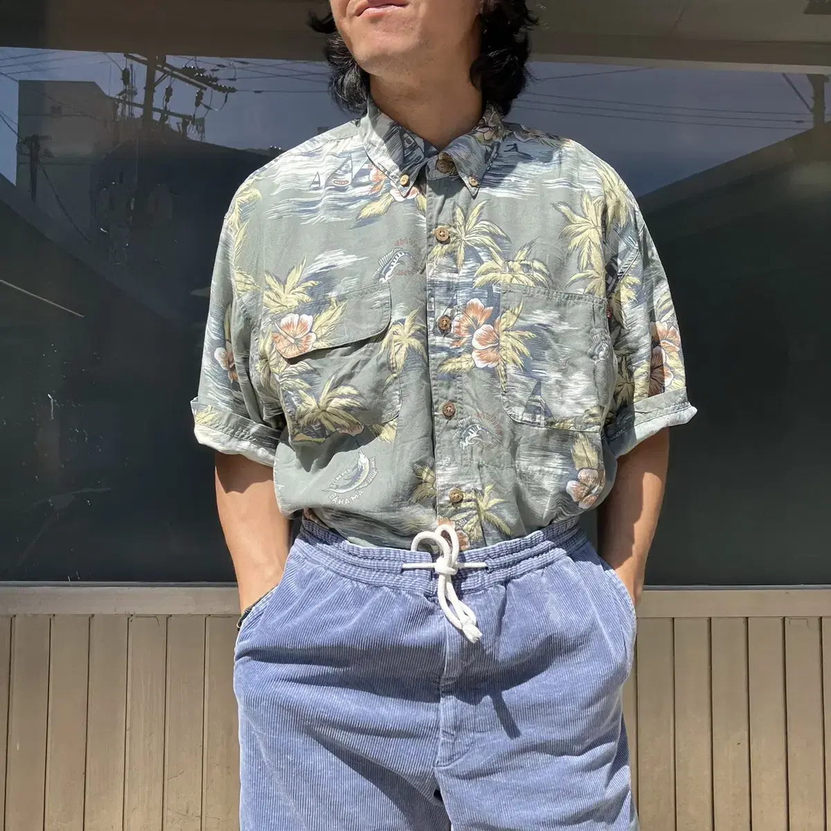 Tommy Bahama 하와이안 셔츠 XL