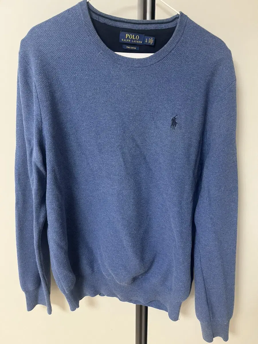 Polo Ralph Lauren Pima Cotton Sweater Knit L Bloo