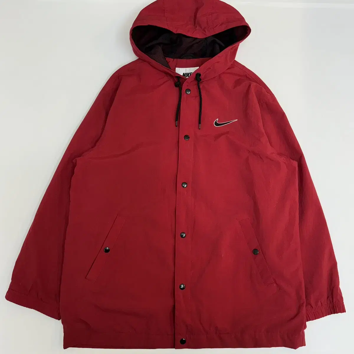 Nike Red Hooded Coach Jacket