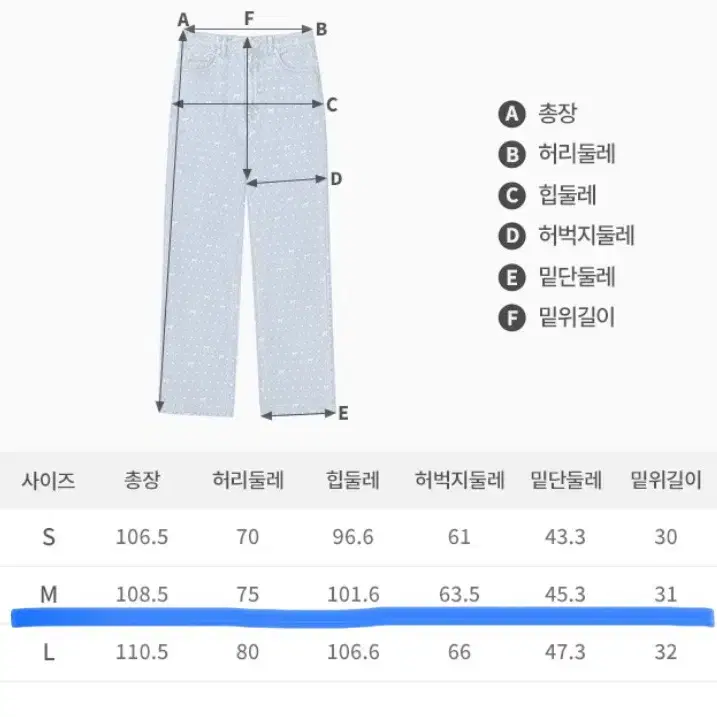 보카바카 리본 패턴 데님 (새상품)