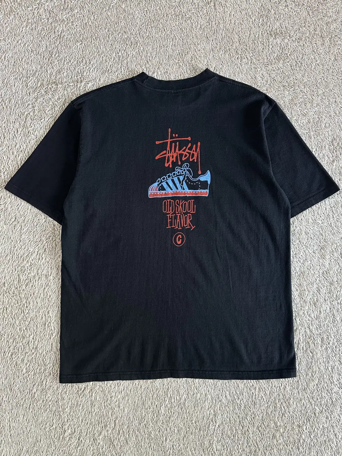 [L] 90's 스투시 STUSSY OLD SKOOL FLAVOR 반팔