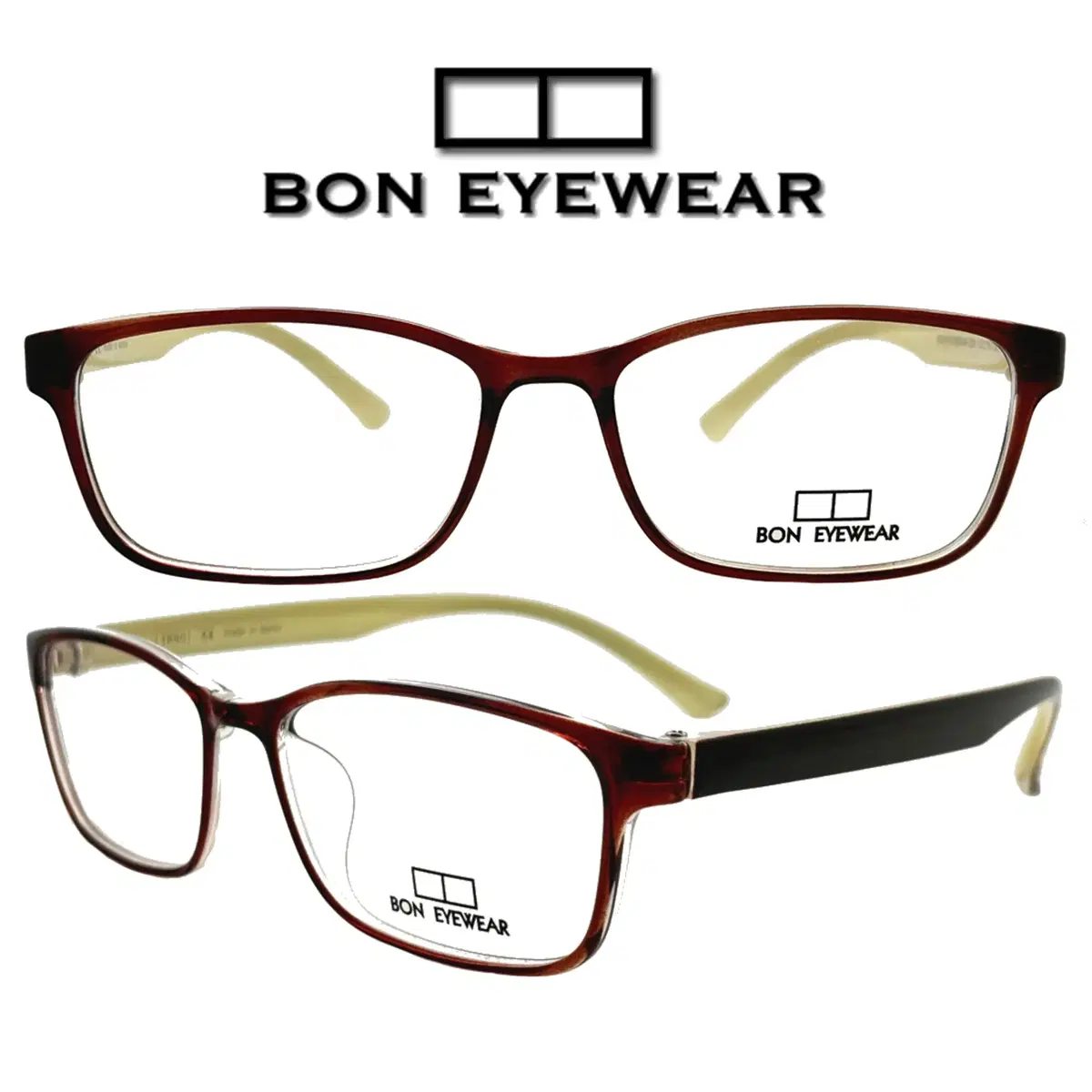 San export square horn rim lightweight TR eyeglasses frames BON-250-2