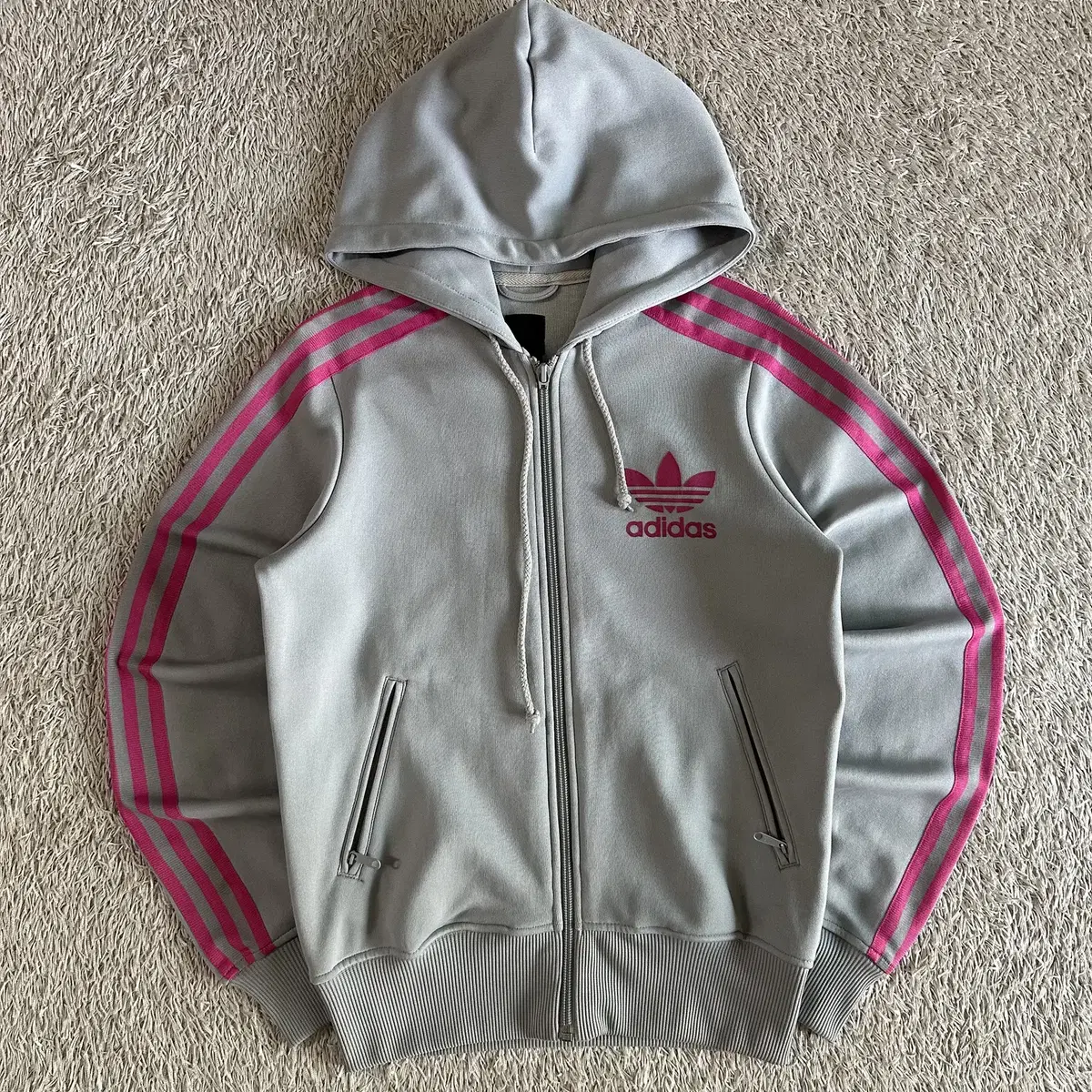 [S] 대장급) 90s 아디다스 ADIDAS 빅로고 후드 트랙탑 져지