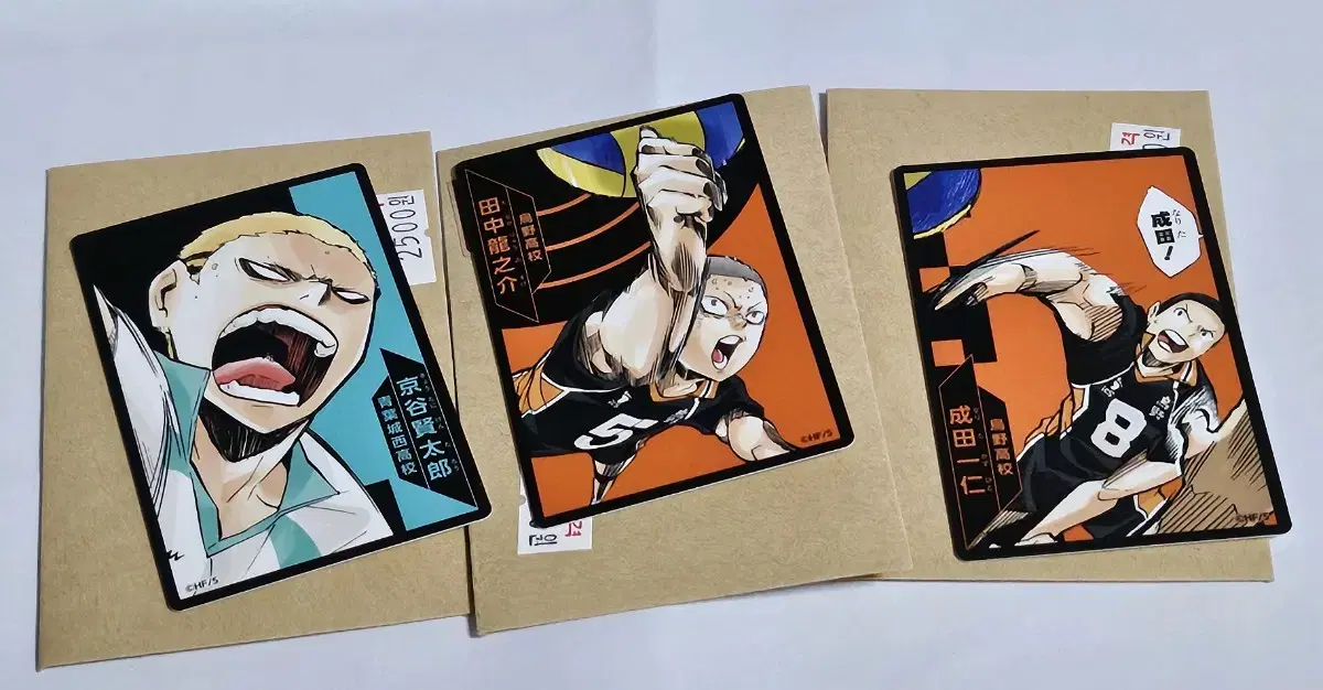 Haikyuu One Piece Kards Kyotani, Tanaka, Narita