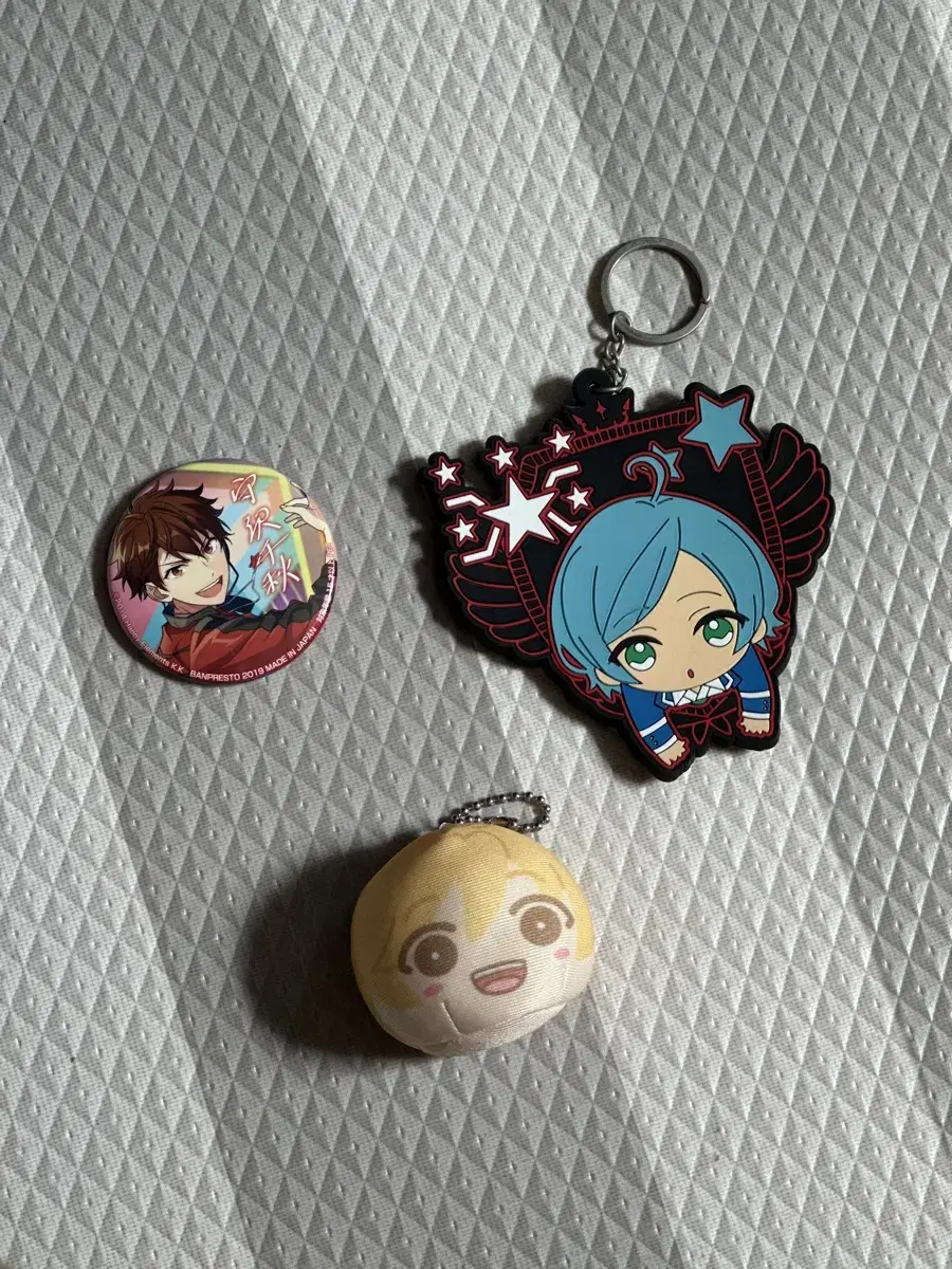 Angsta Meteorite Chiaki Badge Kanata Rubber keyring Rabbitz Tomoya Chibimanju