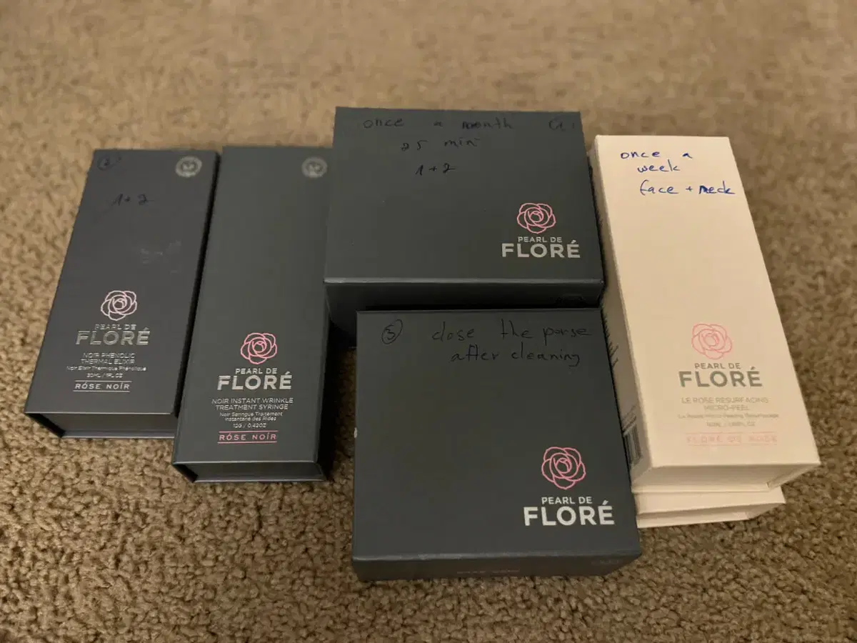 Pearl de flore 화장품 세트 및 Spacetouch 스킨케어기