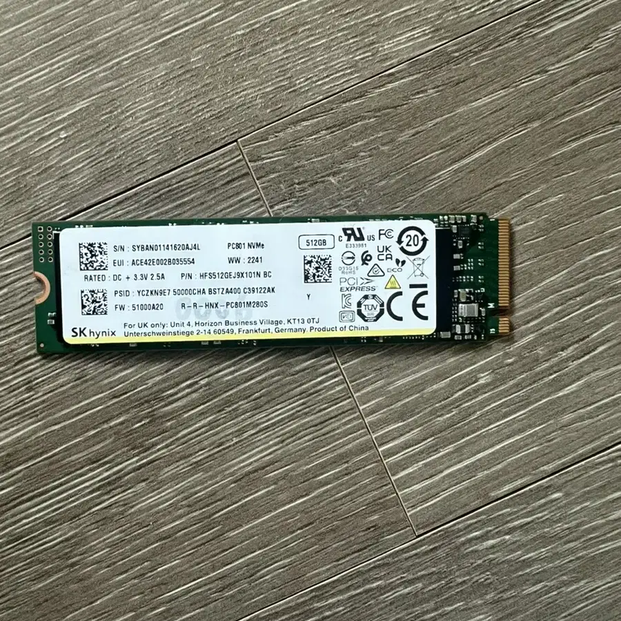 sk 하이닉스 PC801 nvme ssd 512g