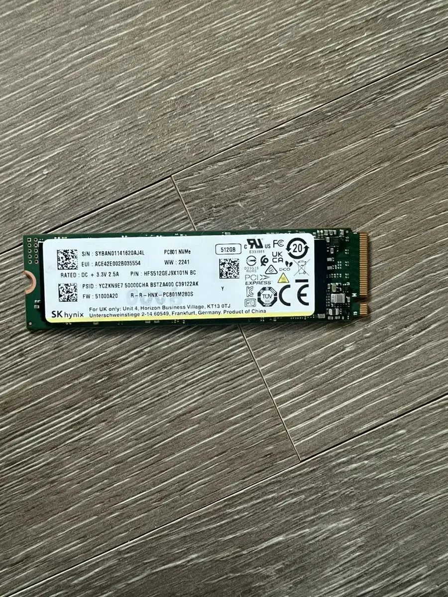 sk 하이닉스 PC801 nvme ssd 512g