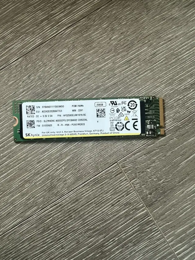 sk 하이닉스 PC801 nvme ssd 256g