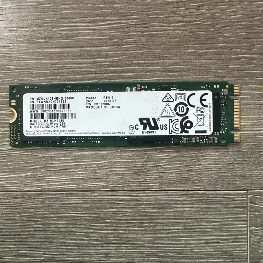 삼성 pm881 sata ssd 128g 미사용 + 노트북용 ddr4 8