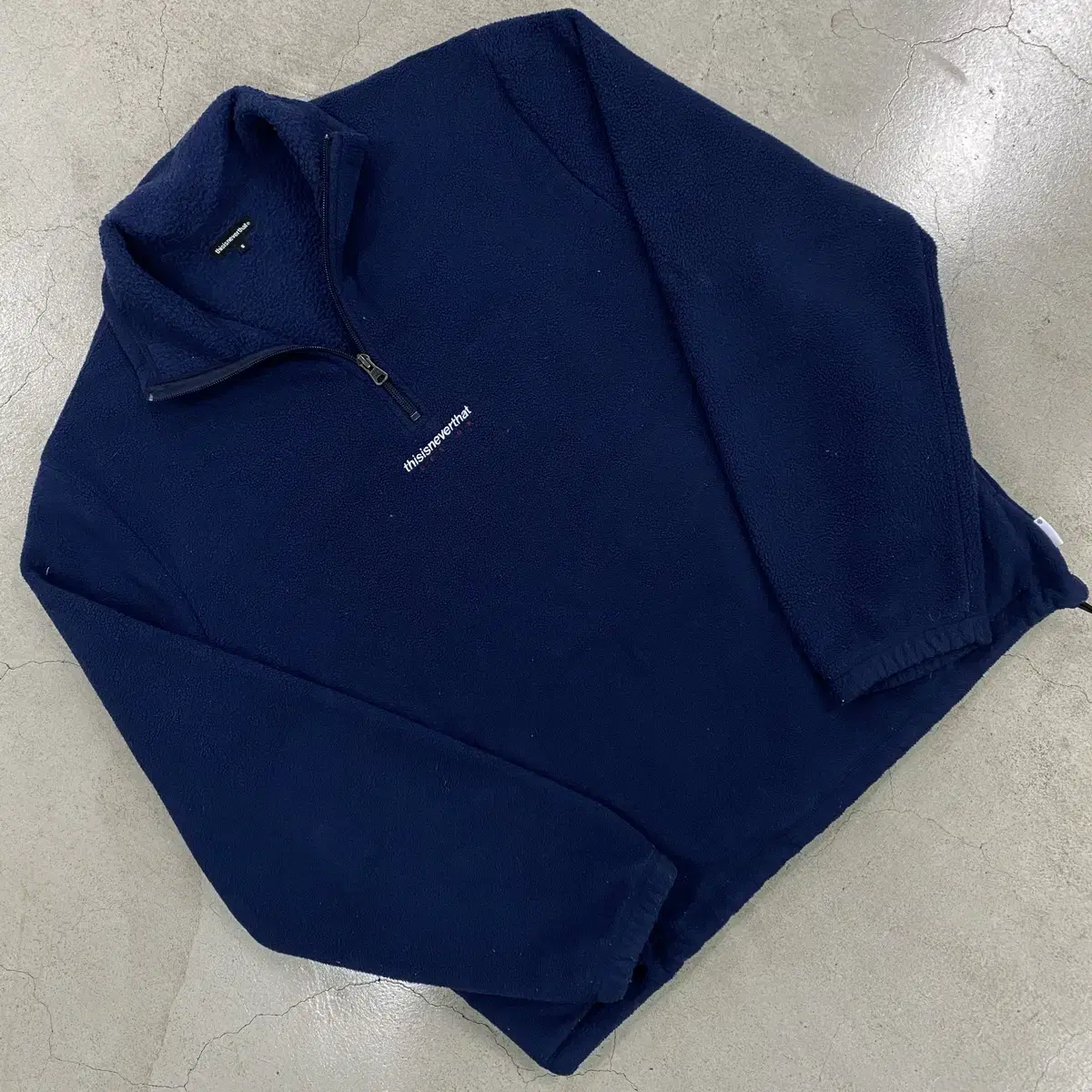 This Is Never Never That CenterLogo Navy Fleece Vahn Zip Up