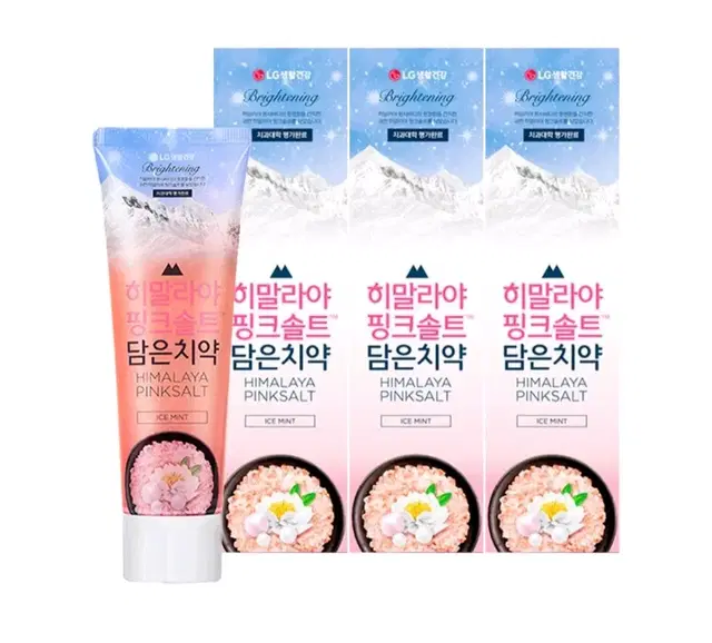 히말라야 핑크솔트 치약 아이스민트 브라이트닝 100g 3개