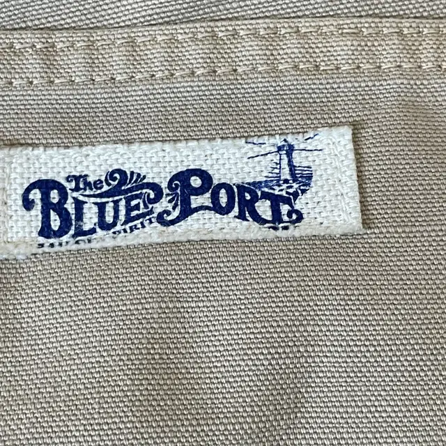 (37) The blue port 베이지브라운 버튼플라이 코튼 워크 팬츠