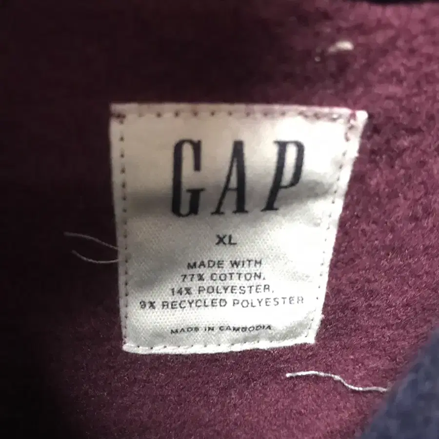 갭 GAP 자주색 와인색 후드티 후디