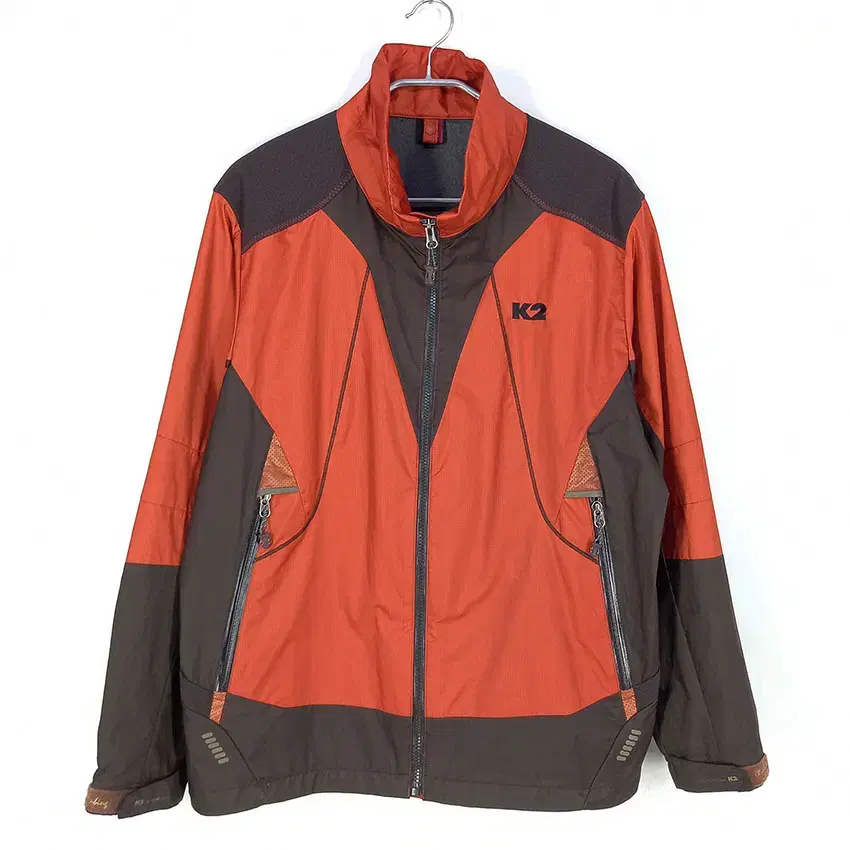 Keatu Navy Nylon Windbreaker Deep Orange100 (HU30952)