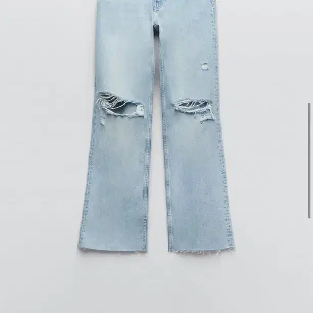 ZARA 자라 JEANS TRF WIDE LEG 디스트로이드