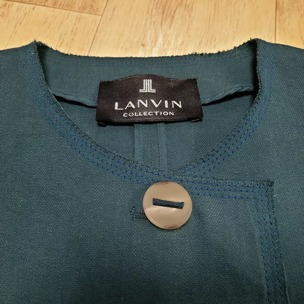 랑방컬렉션(LANVIN) 린넨 블렌드 페플럼 자켓 55