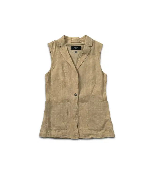 vintage weekend maxmara linen vest