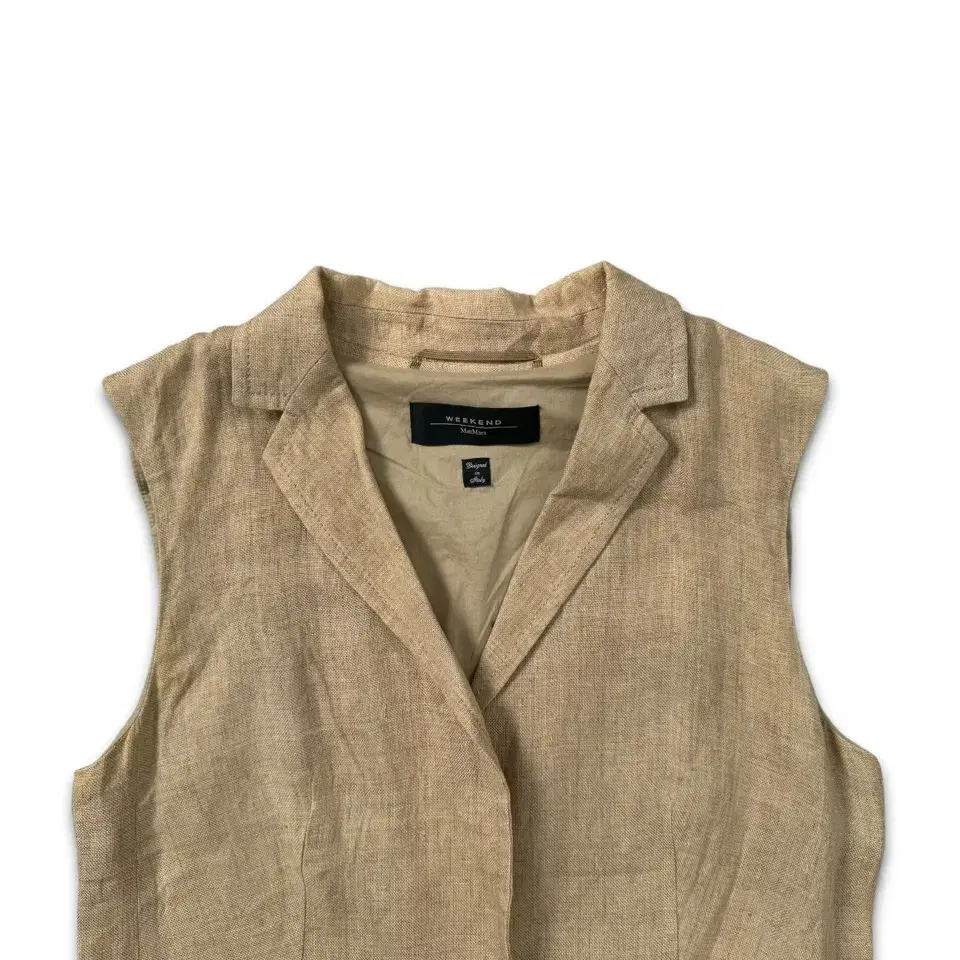 vintage weekend maxmara linen vest