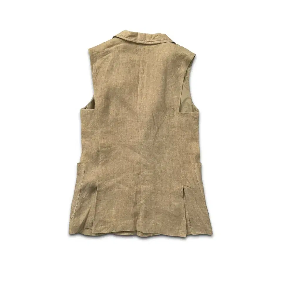 vintage weekend maxmara linen vest