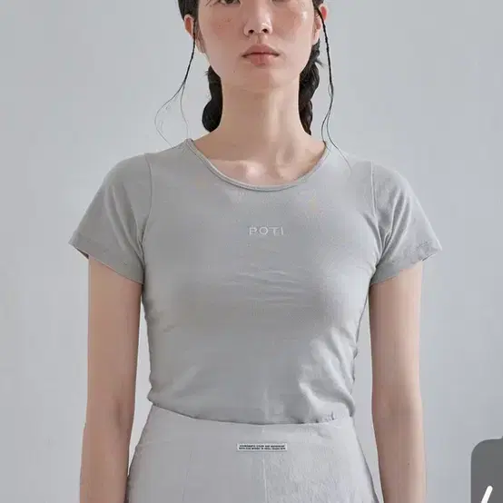 포티 POTI ROUND HALF TOP (GREY)