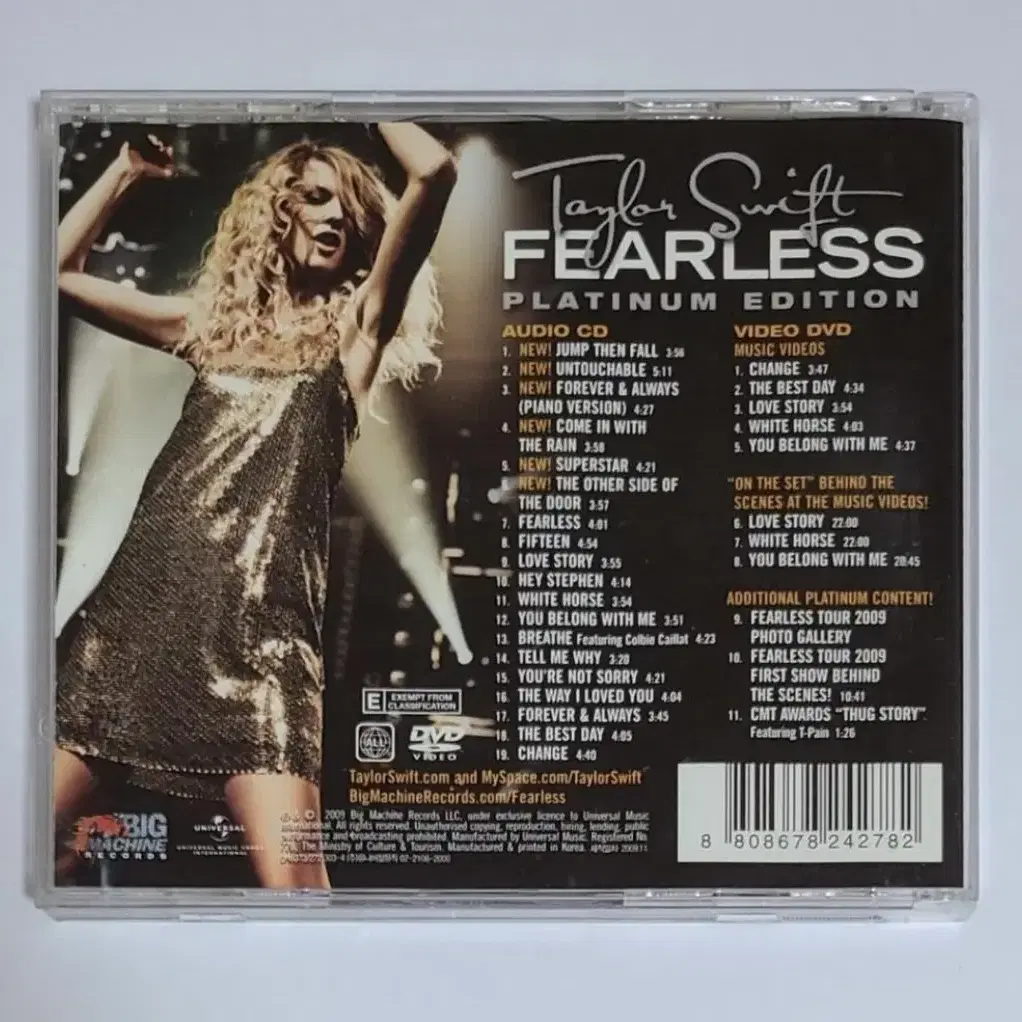 테일러 스위프트 Fearless 플래티넘 에디션 앨범 시디 CD