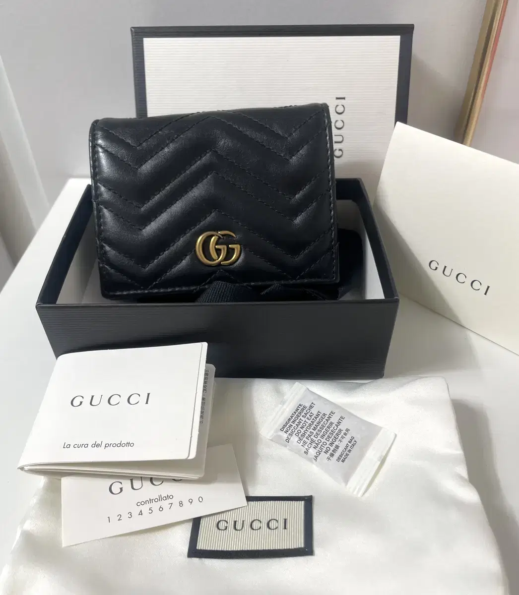 [Genuine Gucci Marmont Matlasse GG Wallet
