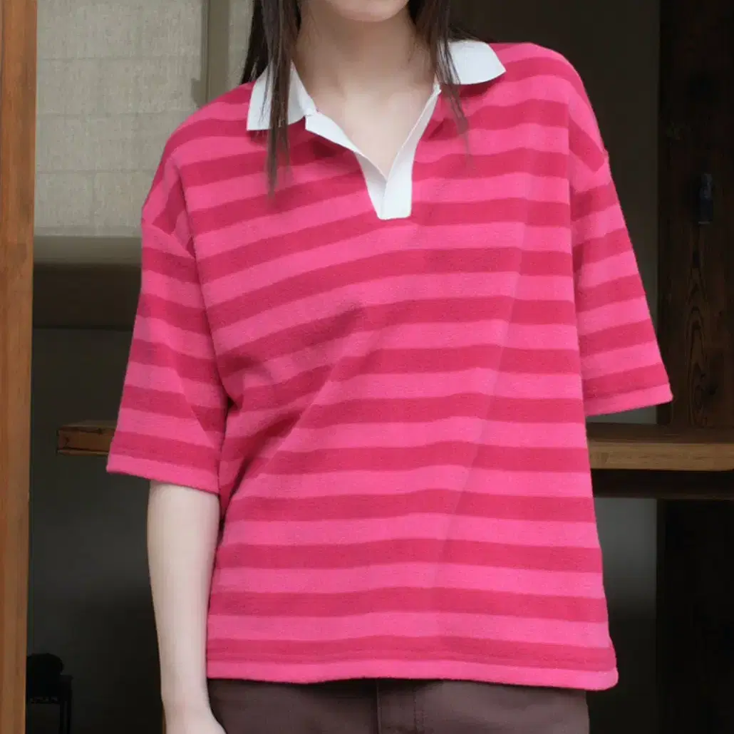 도우터 Daughter striped terry polo shirt