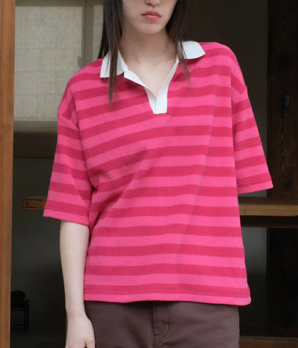 도우터 Daughter striped terry polo shirt