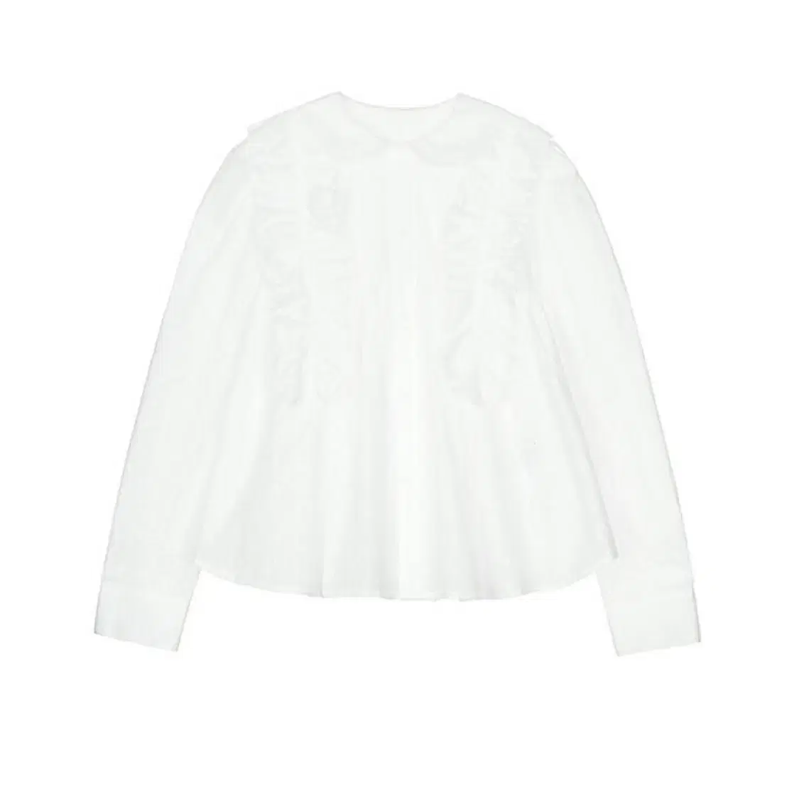 Cosmoss 22fw ruffle lace shirt