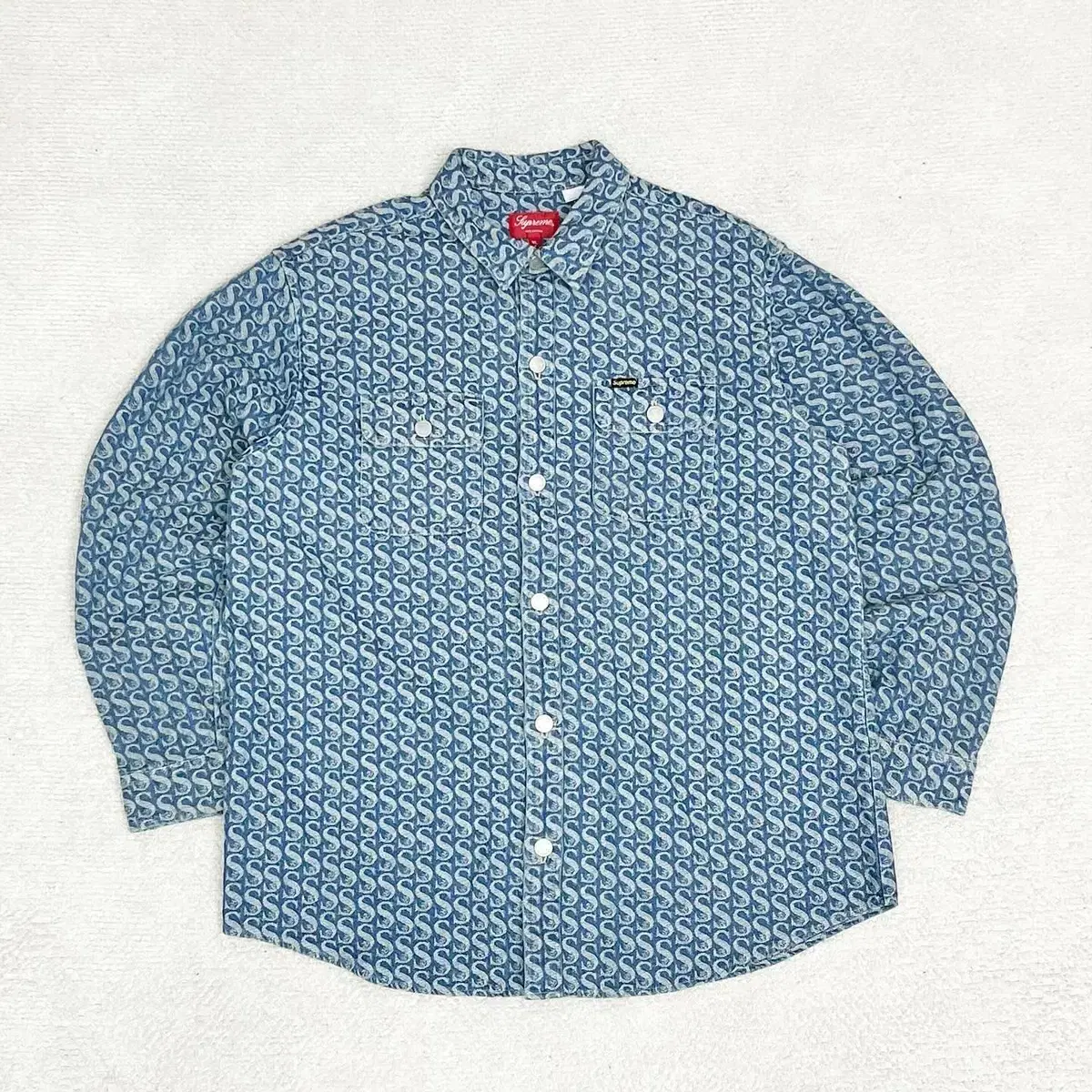 Supreme 21FW Monogrammed Denim Shirt