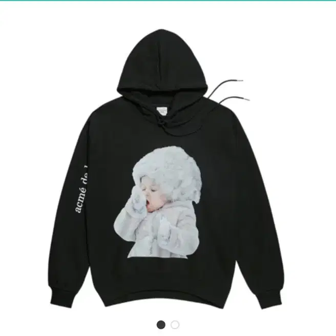 아크메드라비 ADLV BABY FACE HOODIE BLACK SNOW