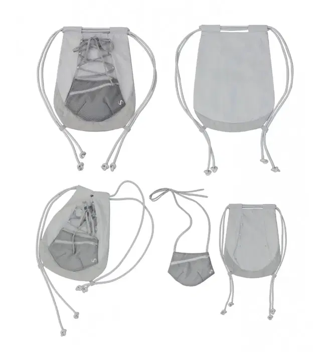 오호스 Detachable Picket Gym Sack Grey