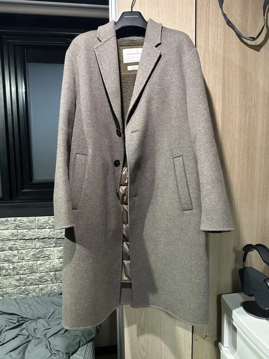 [105~110] Custom Mellow Goose Down Cashmere Wool Coat