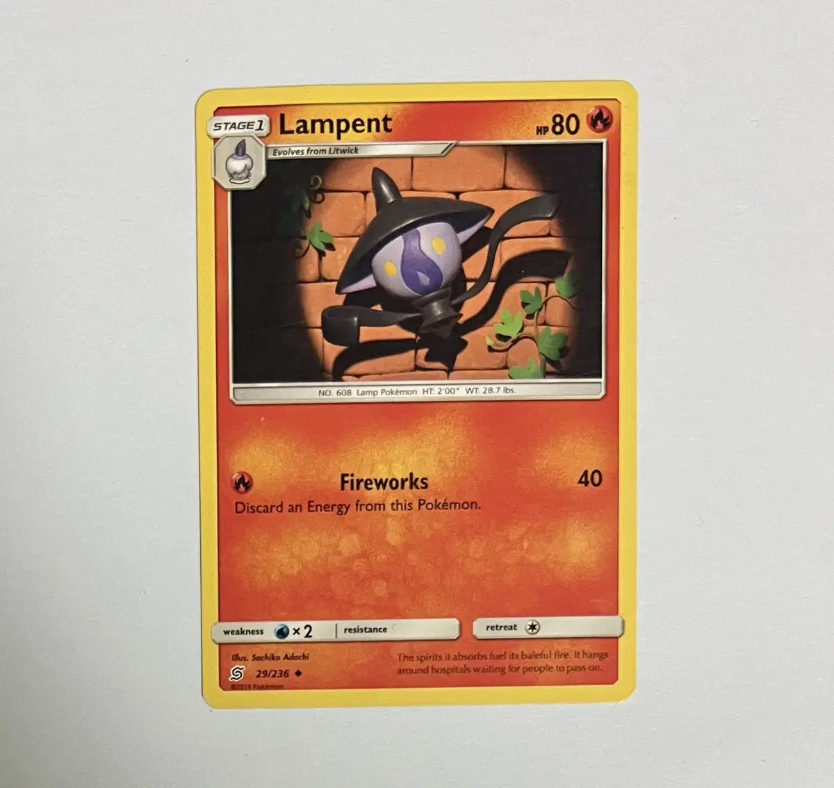 North American version of Lampra Pokémon kard Pokémon kards