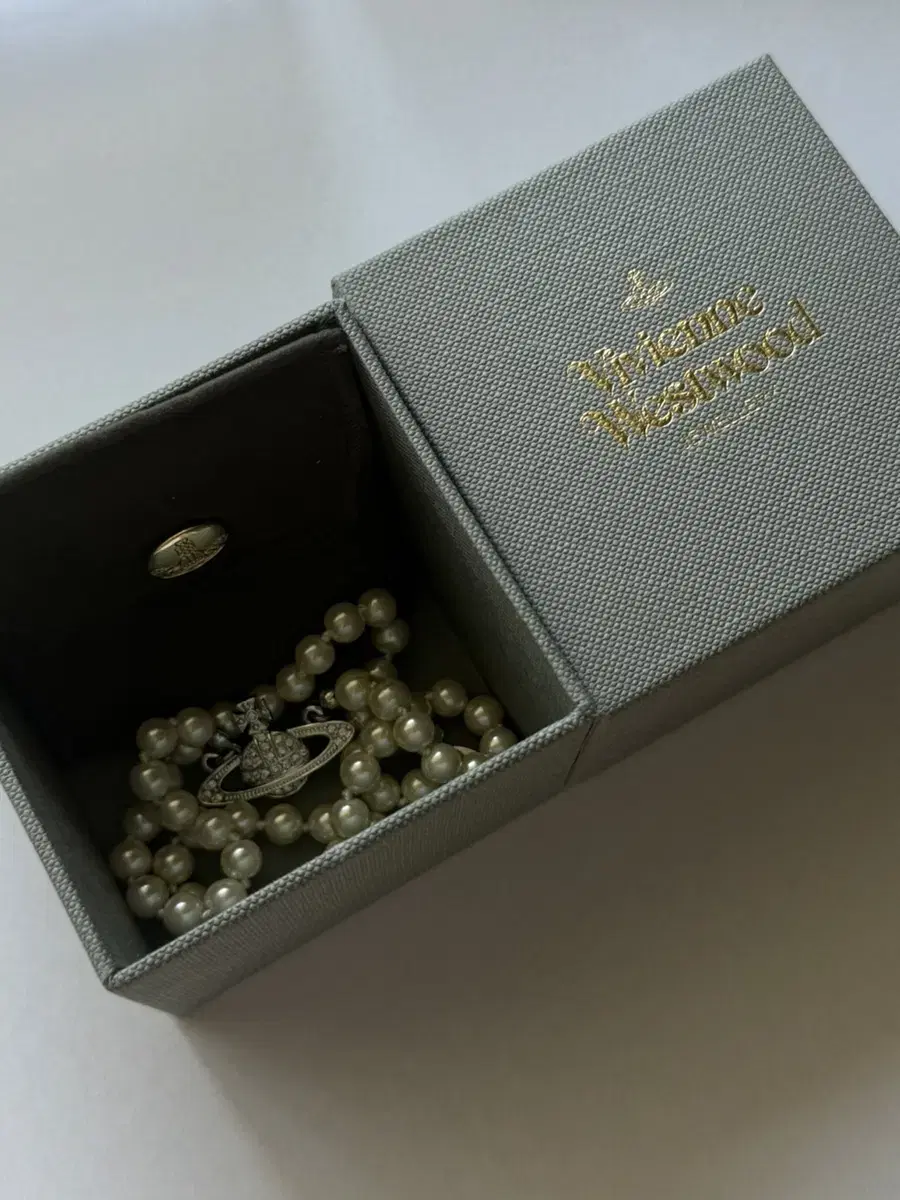 Vivienne Westwood Silver Pearl Necklace