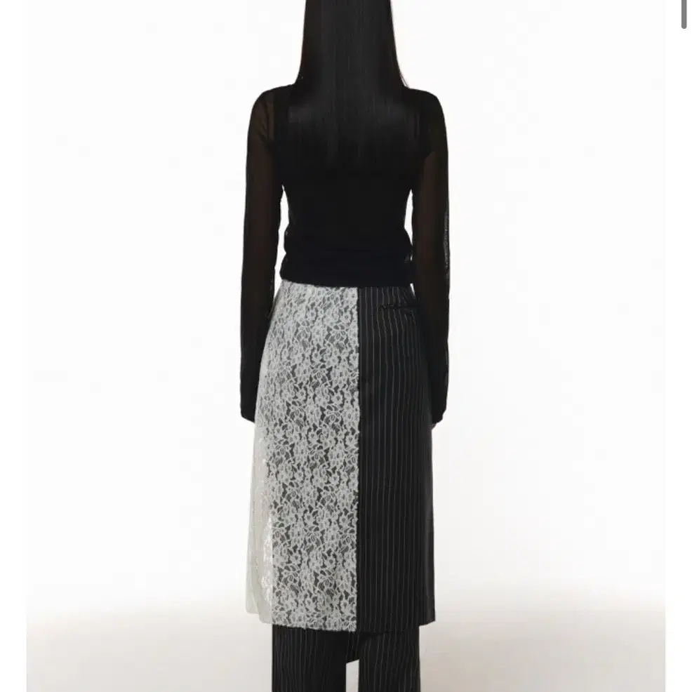 Current - LAYERED WRAP SKIRT [CHARCOAL]