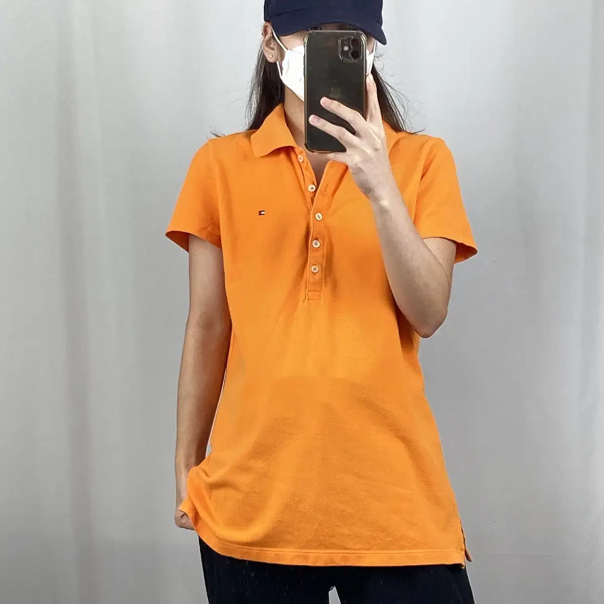 Tommy Hilfiger Orange Short Sleeve Karati M .240515