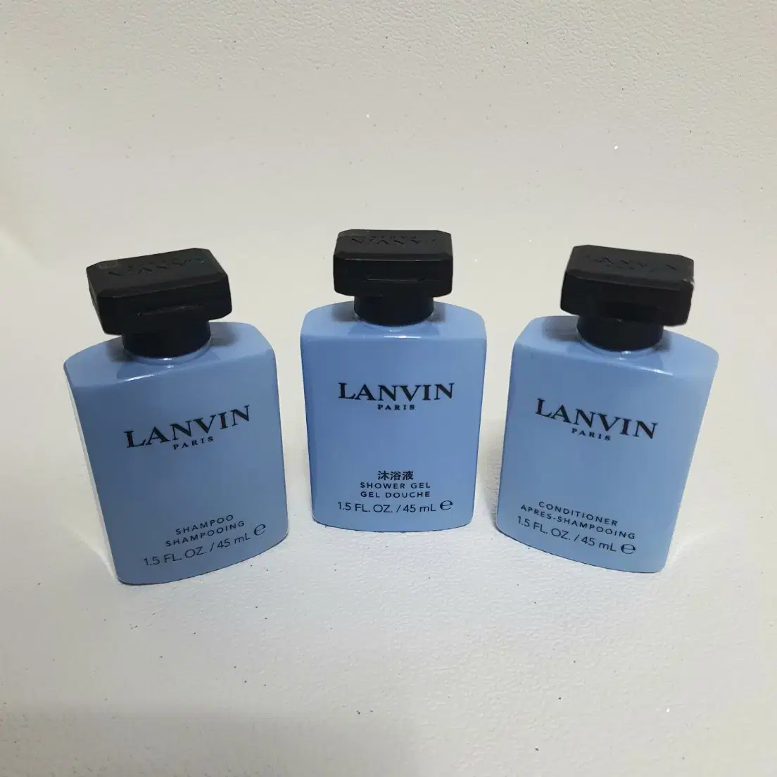 lanvin 랑방 정품 어메니티 3개셋트 샴푸 컨디셔너 샤워젤