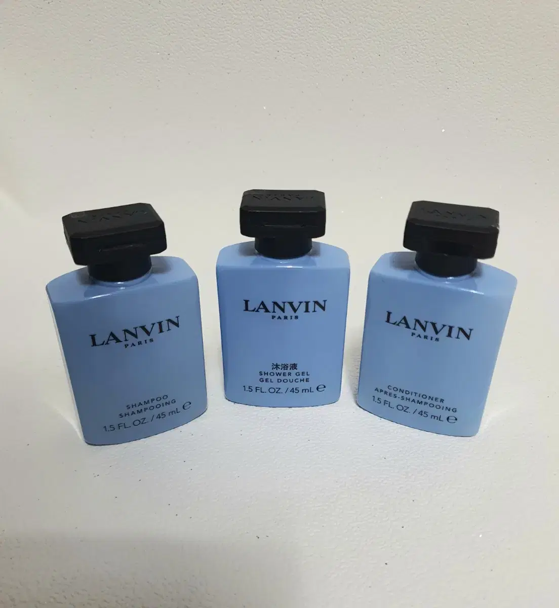 lanvin 랑방 정품 어메니티 3개셋트 샴푸 컨디셔너 샤워젤