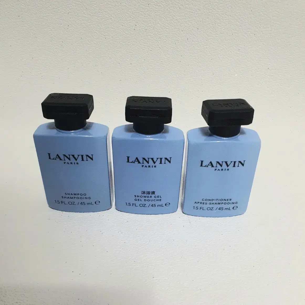 lanvin 랑방 정품 어메니티 3개셋트 샴푸 컨디셔너 샤워젤