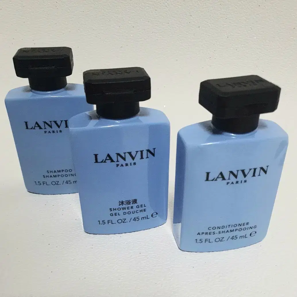 lanvin 랑방 정품 어메니티 3개셋트 샴푸 컨디셔너 샤워젤