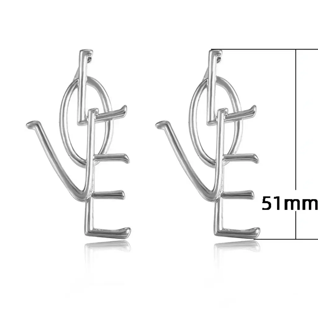 빅사이즈 러브 귀걸이