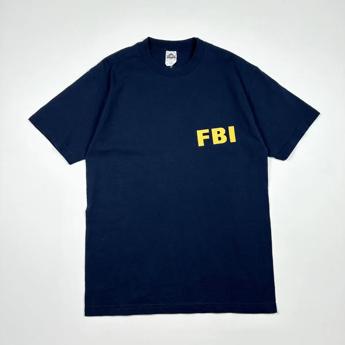 (M) USA 아메리칸 빈티지 FBI 프린팅 반팔티 네이비