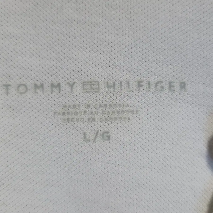 TOMMY HILFIGER 타미힐피거 화이트 스판 브이넥 반팔롱원피스