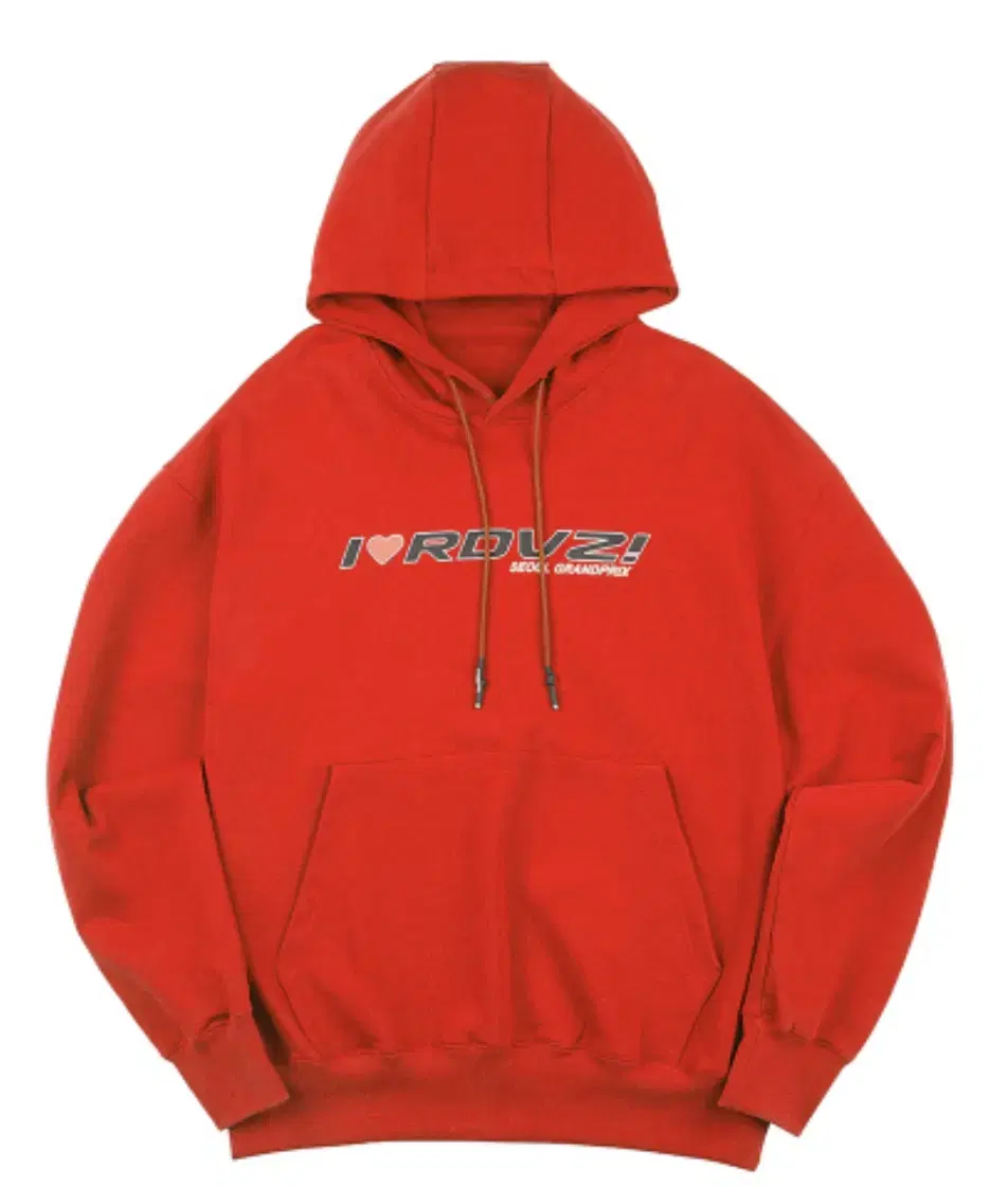 (NEW) RDVZ I Love Hoodie - Red