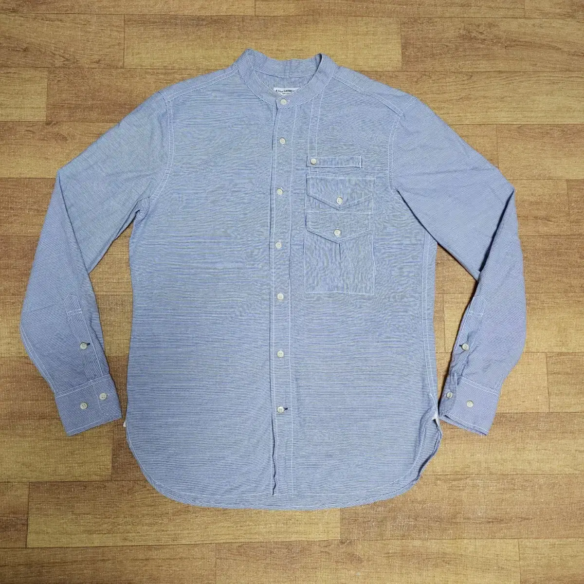 A.Blue GARMENT Double pocket china kara shirt100 size