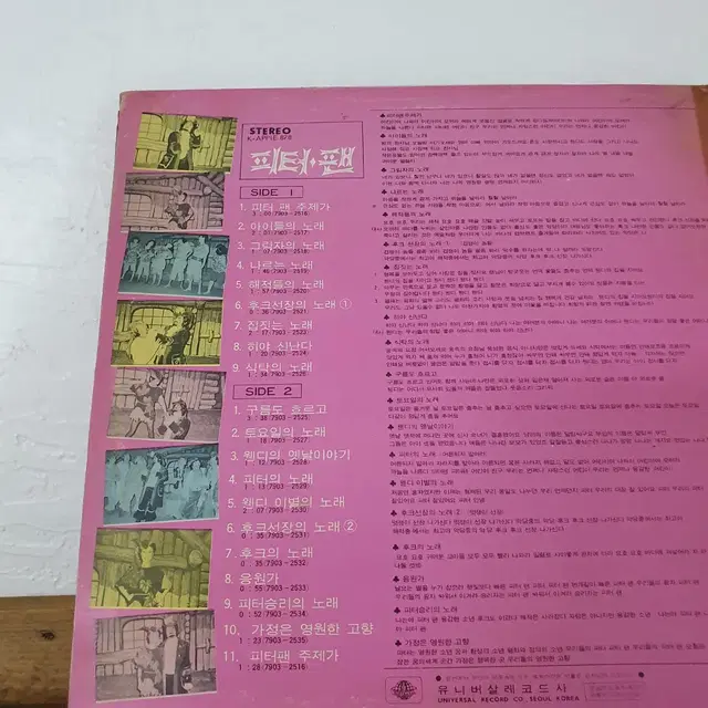 피터팬  LP 1979   윤복희.추송웅.최유리노래     귀한음반