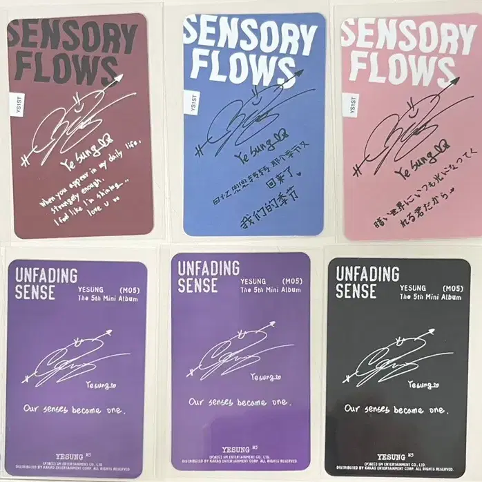 슈퍼주니어 예성 sensory flows, unfading sense포카